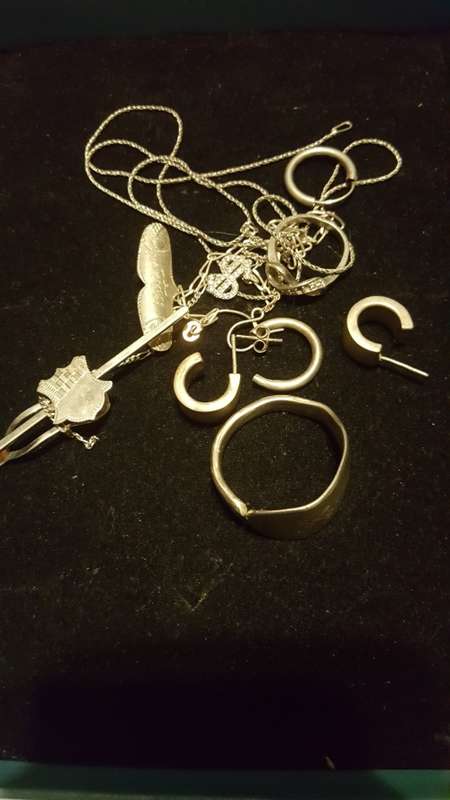 STERLING LOT SOLD AS SCRAP. SOME WEARABLE