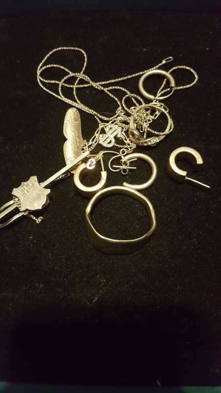 STERLING LOT SOLD AS SCRAP. SOME WEARABLE