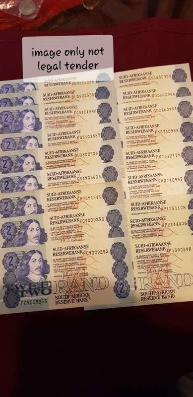 GERHARD DE KOCK R2 NOTES FROM THE 80`S BID PER NOTE