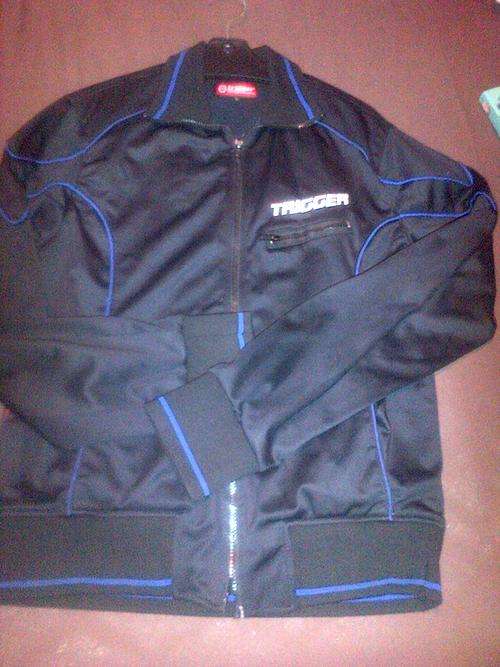 LARGE MENS BLUE & BLACK TRIGGER JACKET