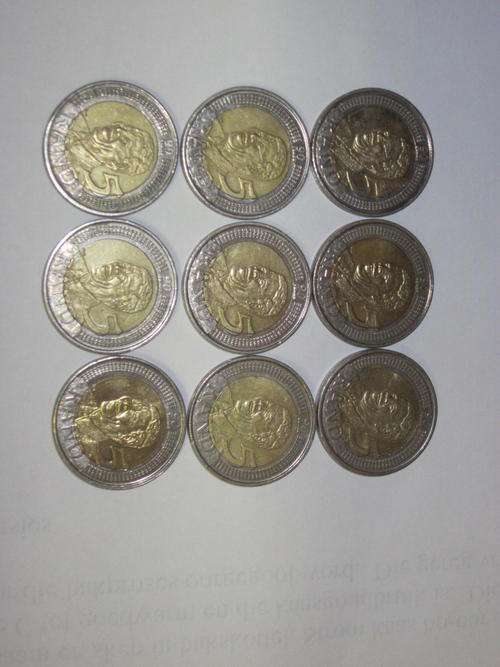 1 BID FOR ALL 9 USED 2008 MANDELA BIRTHDAY COINS GOOD STATE
