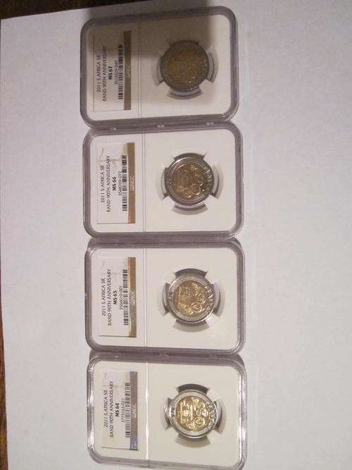 MANDELA SARB MS 64 65 66 67 bid per coin to take all 4