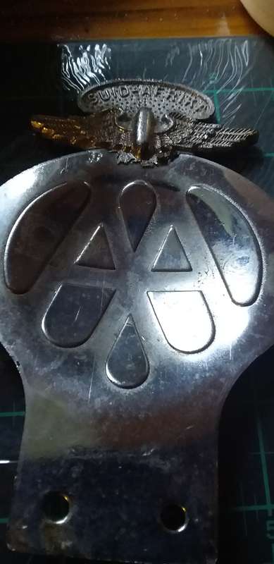 Vintage AA Car Badge.