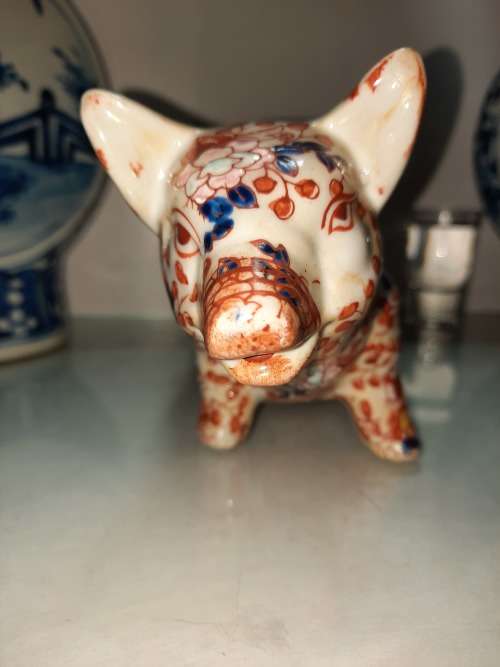 Vintage Imari Porcelain Pigs x 2