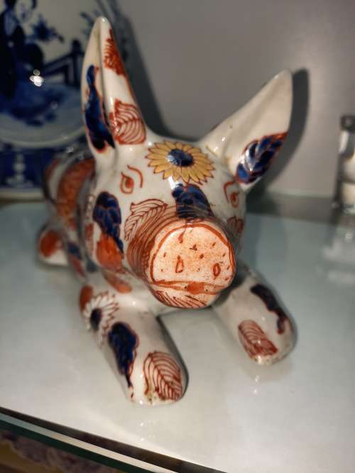 Vintage Imari Porcelain Pigs x 2