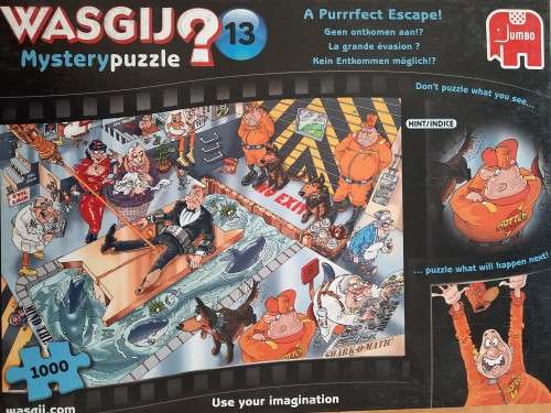 Wasgij Mystery Puzzle 13 `A Purrrfect Escape` 1 000 piece jigsaw puzzle