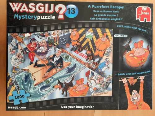 Wasgij Mystery Puzzle 13 `A Purrrfect Escape` 1 000 piece jigsaw puzzle