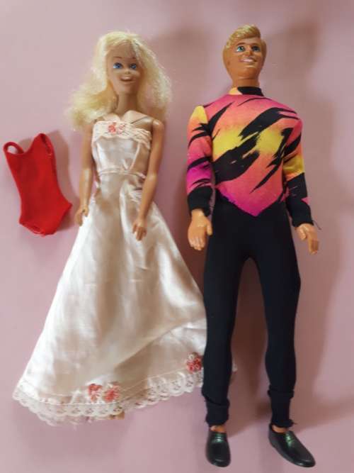 1980's Ken and clone Malibu Barbie doll 70s
