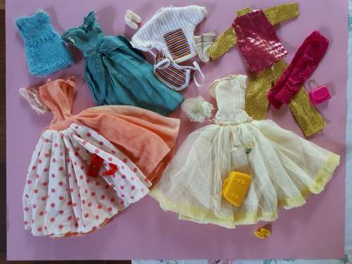 Large lot of Vintage and Mod Barbie doll items plus doll