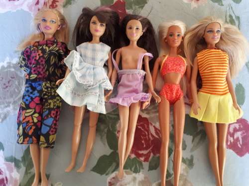 Barbie and Skipper dolls x5
