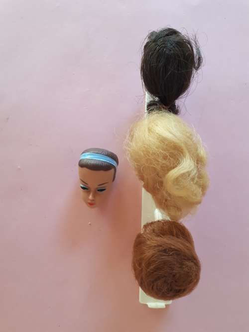 Vintage Fashion Queen Barbie doll head and stand