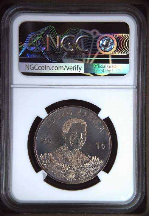 2014 RSA Silver R1 NGC graded MS67 Nelson Mandela Education