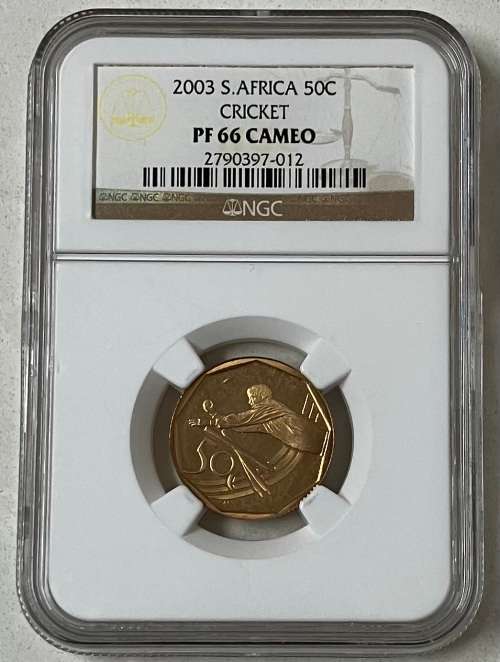 Scarce 2003 50c Cricket - NGC Graded PF66 Cameo