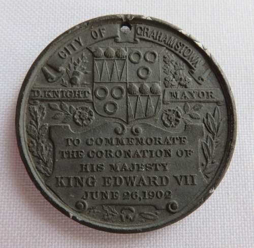 CITY OF GRAHAMSTOWN JUNE 26 1902 MEDALLION