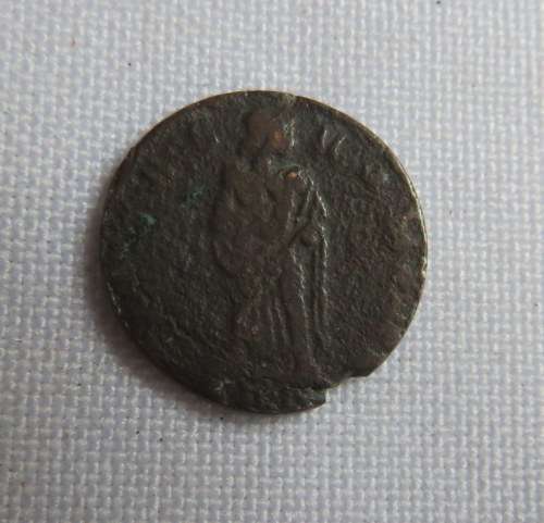 BRONZE ROMAN COIN THEODORA C 330 AD-DIAMETER 15MM-AUTHENTIC