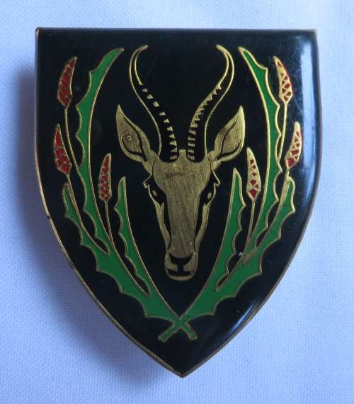 5 SA INFANTRY BATTALION 2ND ISSUE DARKER GREEN FLASH-ORIGINAL- 3 PINS