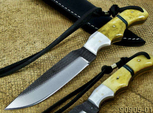 HANDMADE FILE STEEL HUNTING KNIFE FULL TANG