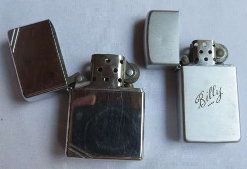 Z ZIPPO LIGHTERS -BOTH COMPLETE BUT NEED A BASIC SERVICE