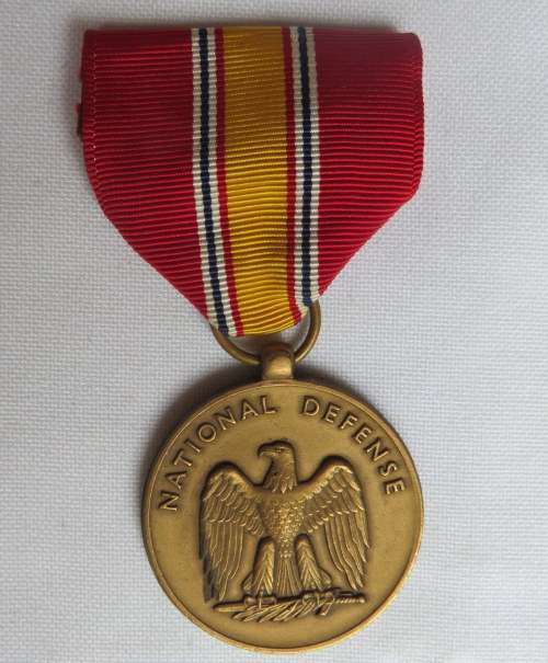 US NATIONAL DEFENCE SERVICE MEDAL-AUTHENTIC-MOUNTED