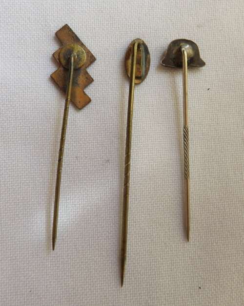 WW1 GERMAN VETERANS PIN BADGES-3 SOLD TOGETHER