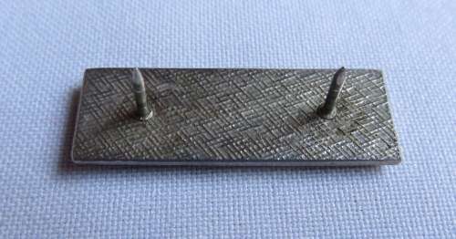 SA ARMOURED CORPS BERET BAR SPECTRUM ORANGE/WHITE/UNION JACK BLUE- 2 PINS