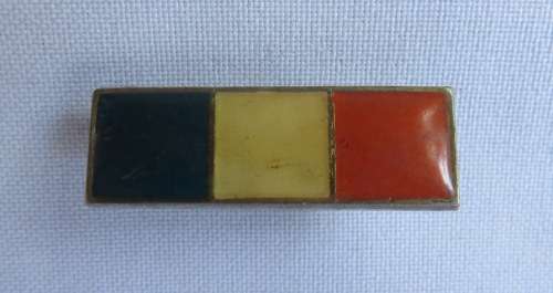 SA ARMOURED CORPS BERET BAR SPECTRUM ORANGE/WHITE/UNION JACK BLUE- 2 PINS