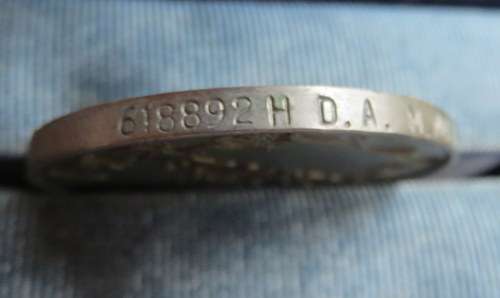 FULL SIZE RHODESIA DISTRICT SERVICE MEDAL NAMED TO 618892H.D.A.M.-MUSINGARIMI