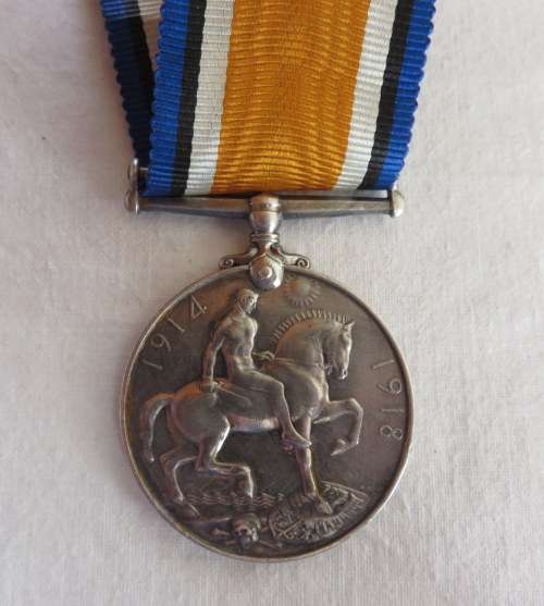 WW1 WAR MEDAL H.F. JOHNSON 6TH SA INFANTRY/DE LA REY RIFLES WITH 6 PAGES OF RESEARCH