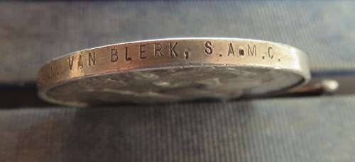 WW1 WAR MEDAL TO CPL G.N. VAN BLERK SAMC-7 PAGES OF RESEARCH