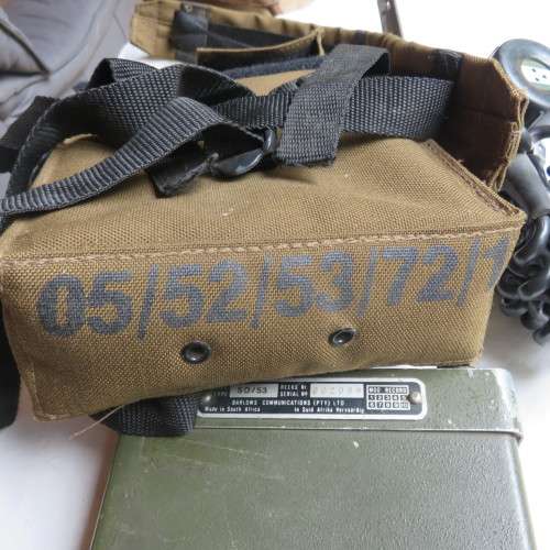 SADF BORDER WAR PERIOD A53 PORTABLE/MANPACK RADIO VHF/FM INTENDED FOR SHORT RANGE TACTICAL COMMUNICA