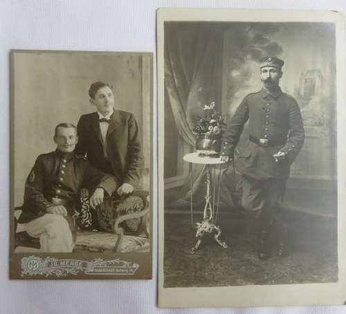 ORIGINAL WW1 GERMAN SOLDIERS PHOTOS X 2