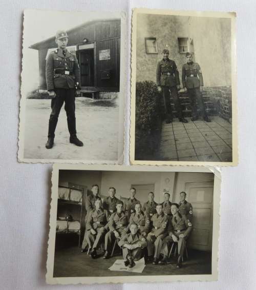 ORIGINAL WW2 GERMAN SOLDIERS-LABOUR CORE-PHOTOS- 3 SOLD TOGETHER
