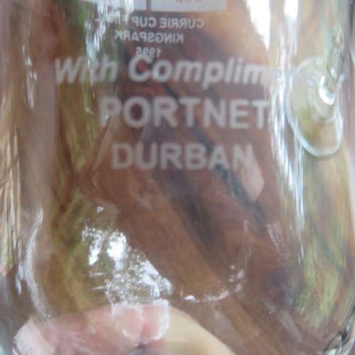 1995 KINGSPARK WORLD CUP SEMI FINAL & 1995 KINGSPARK CURRY CUP FINAL GLASSES-GOOD CONDITION