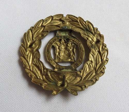 SA RAILWAY POLICE W.O. ARM BADGE-BRASS- 3 PINS