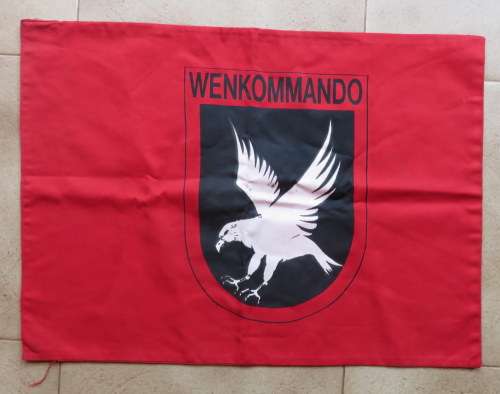 ORIGINAL AWB WENKOMMANDO BANNER USED ON NUMEROUS RALLY'S IN FRONT OF THE PODIUM WHERE EUGENE TERBLAN