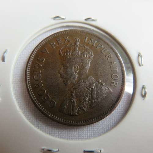 SA UNION 1929 HALF PENNY VF+