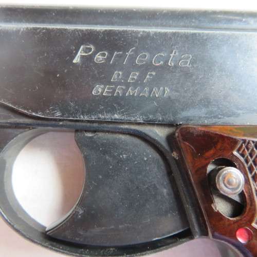PERFECTA D.B.F. MADE IN GERMANY STARTER PISTOL-LOADS VIA A TUBULAR MAG IN THE BOTTOM OF THE BUTT-SHO