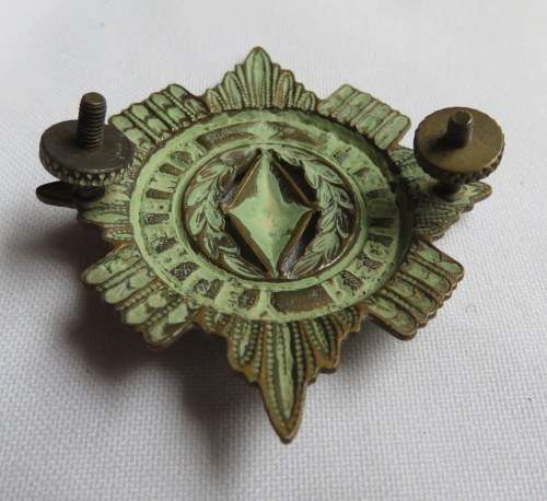 KIMBERLEY REGIMENT BRASS CAP BADGE-WORN POST 1940- 2X SCREW LUGS
