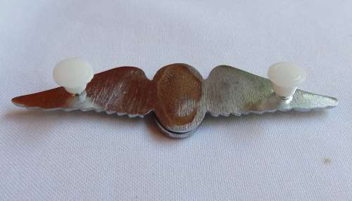 SA PARA FREEFALL INSTRUCTOR CHROME & ENAMEL FULL SIZE WING-WORN FROM THE 1970'S- 2 PINS