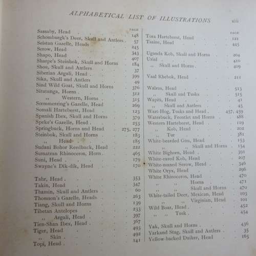 ROWLAND WARD'S-RECORDS OF BIG GAME-SEVENTH EDITION 1914-532 PAGES HARD COVER-SOME BROWNING OF PAGE-B