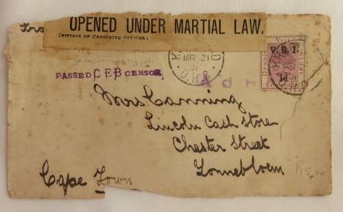 BOER WAR MARTIAL LAW COVER