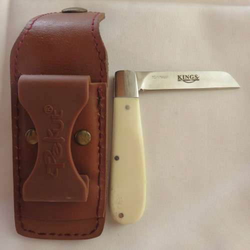 TEKUT BONE HANDLE BILTONG KNIFE MADE FROM 7CR 17 MOV STAINLESS STEEL-TOTAL LENGTH 154MM-COMES WITH L