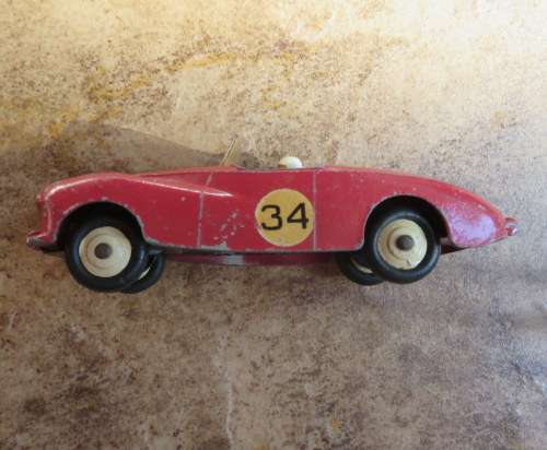 DINKY TOYS-SUNBEAM ALPINE NO 107 (COMPETITION FINISH)PINK ORIGINAL PAINT-MADE IN ENGLAND BY MECCANO