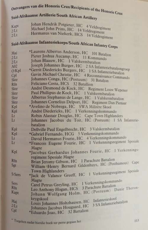 HONORIS CRUX BY AT VAN WYK-1ST EDITION PUBLISHED 1982-HARDCOVER WITH DUSTCOVER -120 PAGES-CONDITION