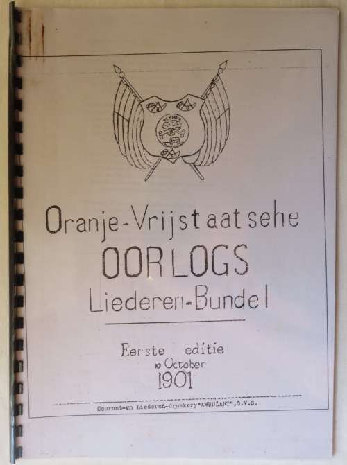 BOER WAR-OORLOGS LIEDEREN BUNDEL- A FACSIMILE COPY -23 PAGES