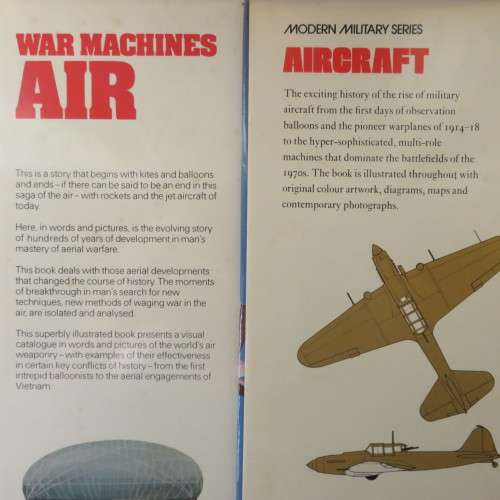 AIRCRAFT & AIR WAR MACHINES-SOLD TOGETHER-HARD COVER WITH DUST COVER-1ST EDITION PUBLISHED 1975-140