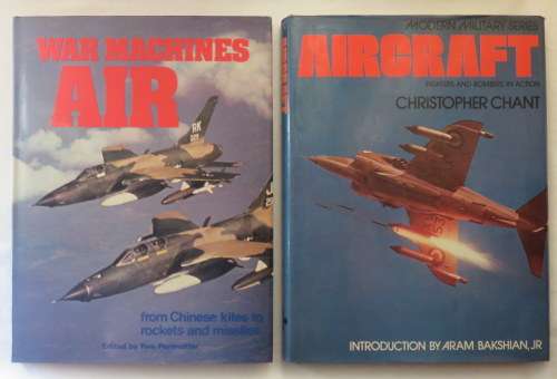 AIRCRAFT & AIR WAR MACHINES-SOLD TOGETHER-HARD COVER WITH DUST COVER-1ST EDITION PUBLISHED 1975-140