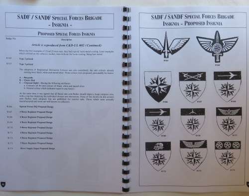 BADGE & INSIGNIA-SADF & SANDF SPECIAL FORCES-A FACSIMILE COPY 86 PAGES