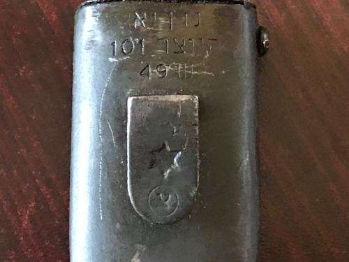 ISRAELI MAUSER M 84/98S BAYONET WITH METAL SCABBARD-VERY SCARCE-OVERALL LENGTH 37,7CM-THE BAYONET WA