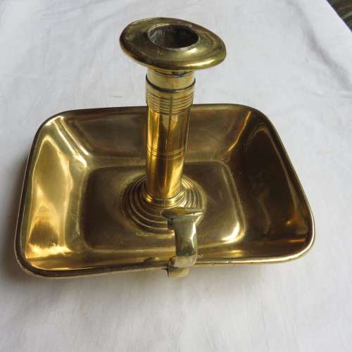 VINTAGE BRASS CANDLE HOLDER 1800'S-EARLY 1900'S